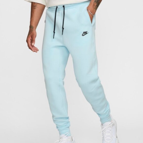 Men's Nike Sportswear Glacier Blue/Black Tech Fleece Jogger (FZ4710 474) XL - Picture 1 of 6